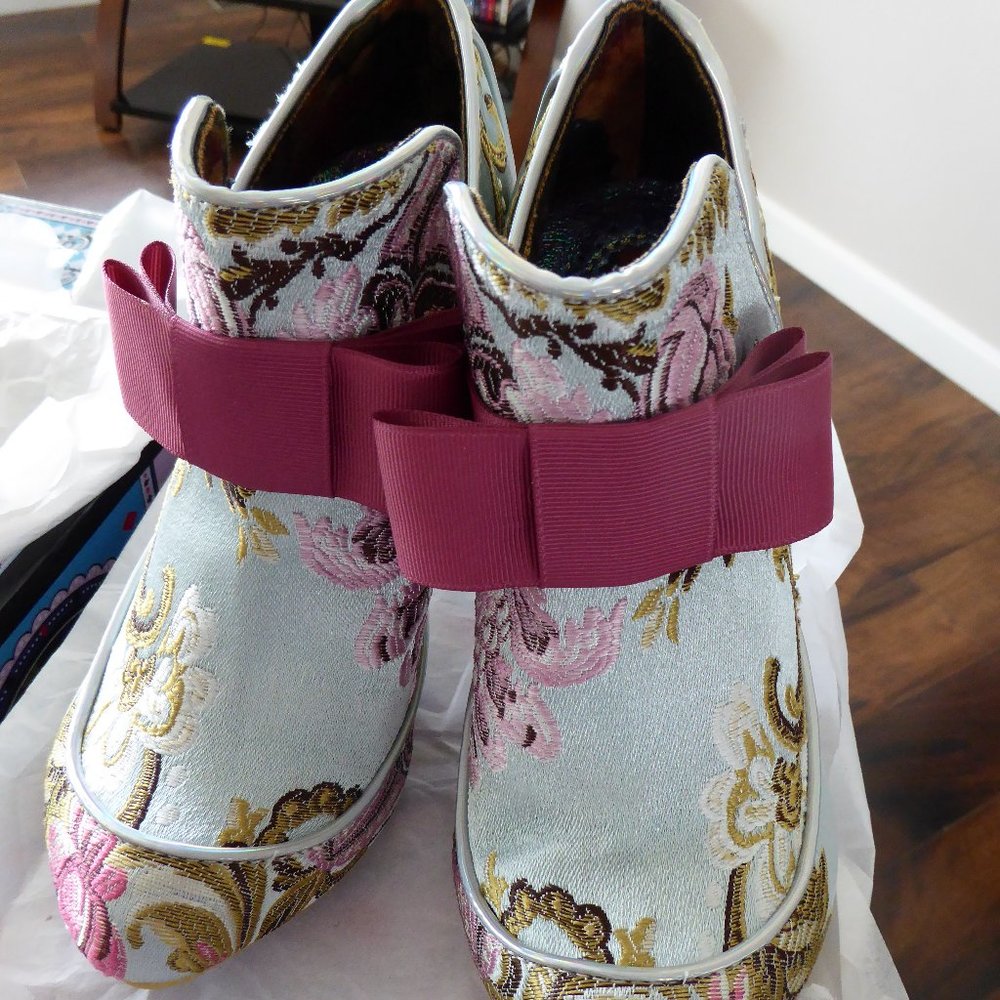 Irregular Choice Lovingly Gazing Mint High Heeled Boots EU 38 / UK 5